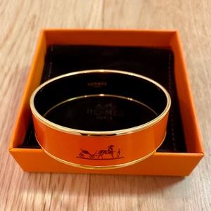 Authentic Hermès Classic logo bangle